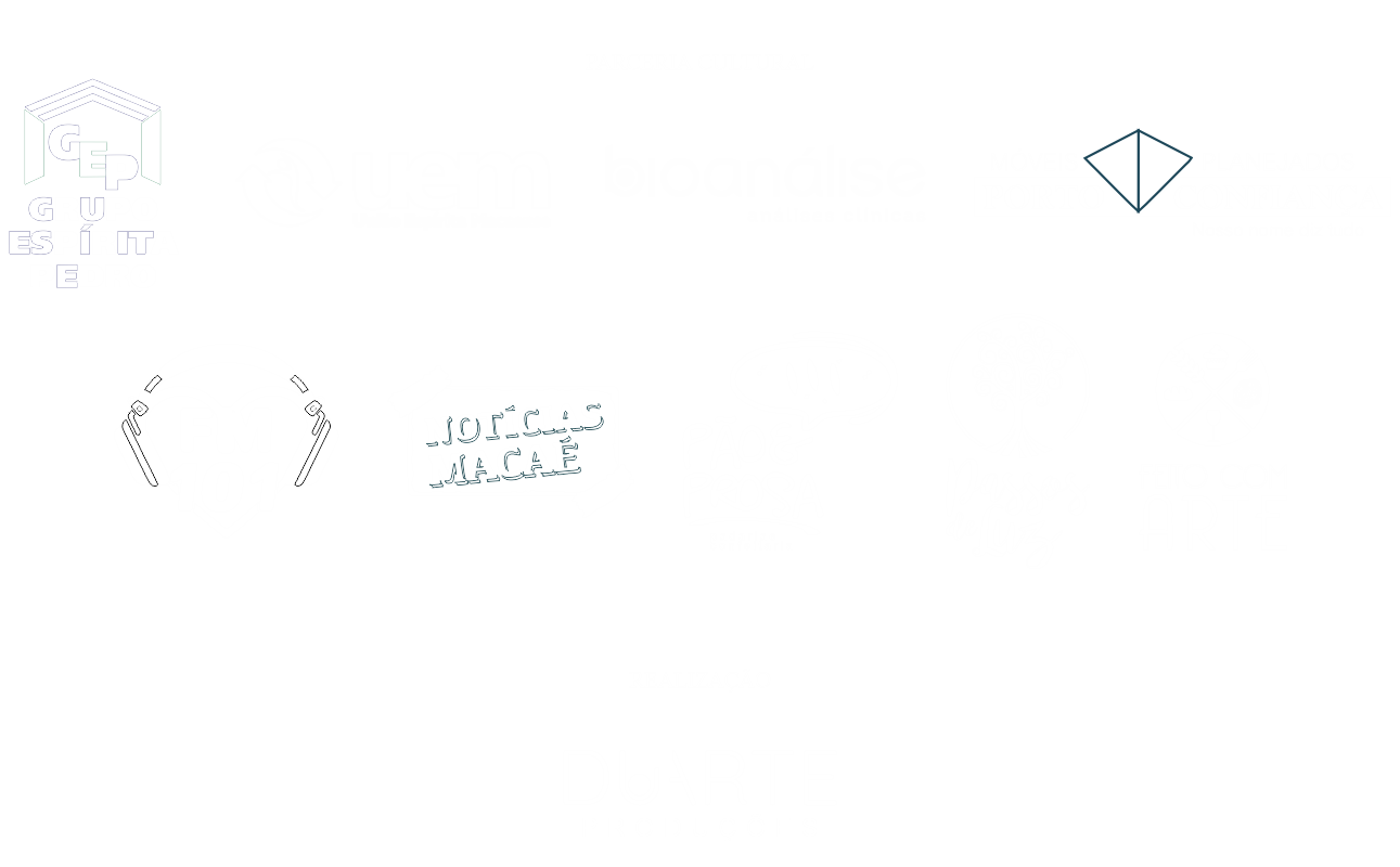 Logos dos organizadores e parceiros do espetáculo Nosso Lar